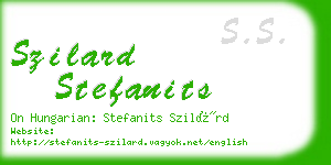 szilard stefanits business card
